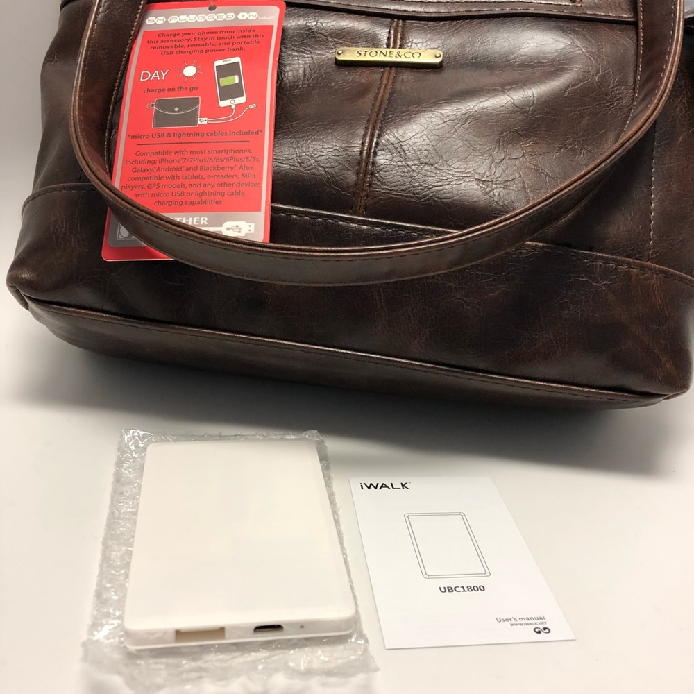 COPY - NEW Vintage Look Phone Charging Tote